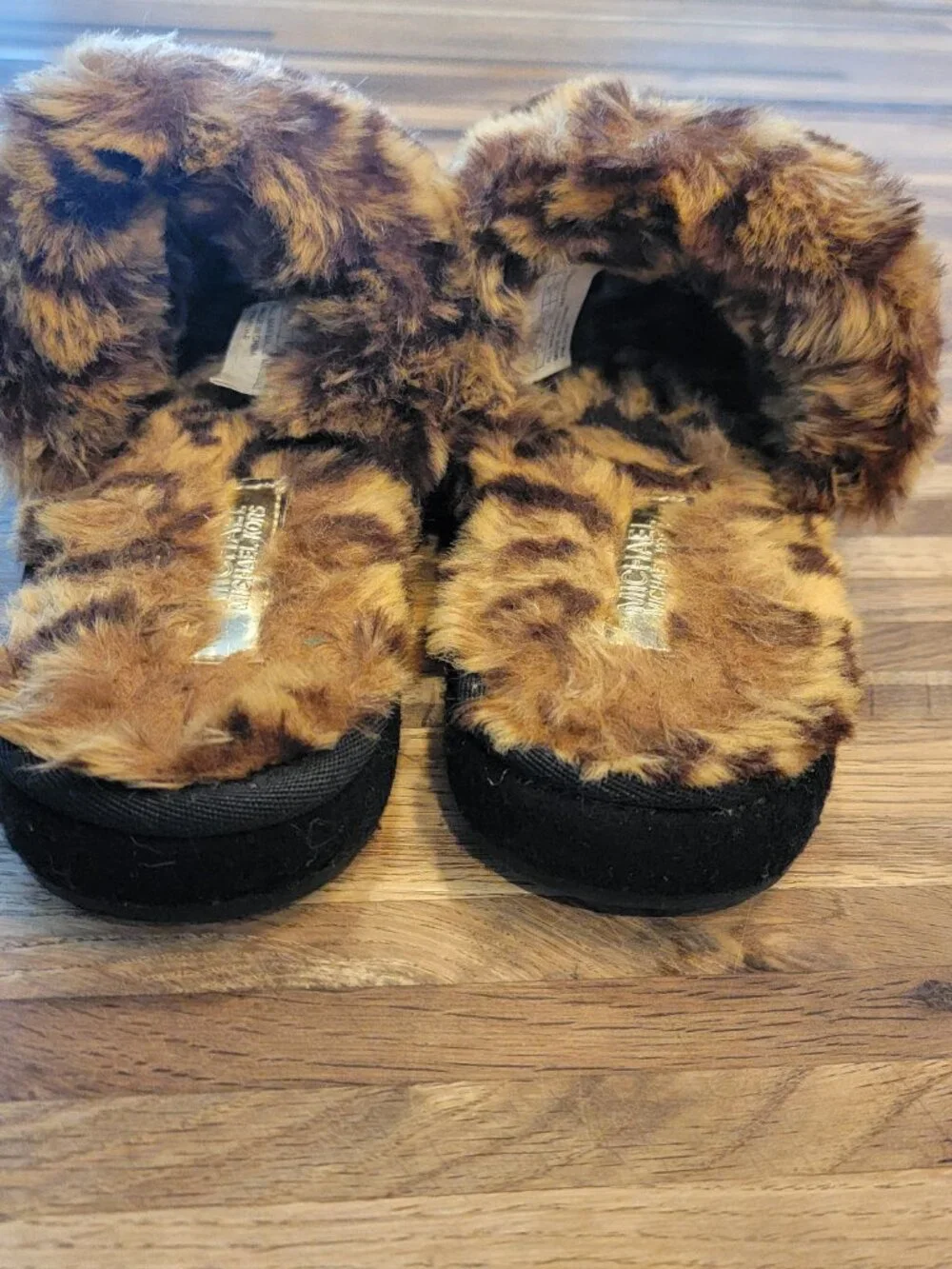 Big Girls Michael Kors Grace Fay Cheetah Faux Fur Slides/Slippers